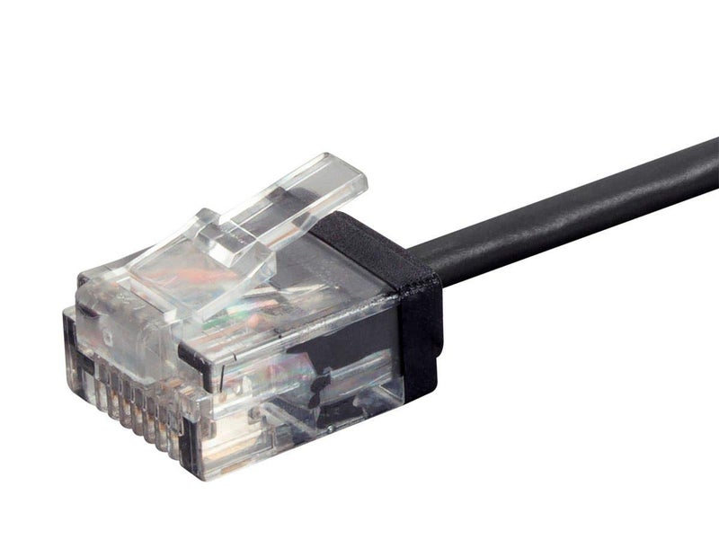 Monoprice Cat6 Ethernet Patch Cable - Snagless, 550MHz, UTP, 32AWG, 10 Feet, White - Micro SlimRun Series - Image 3
